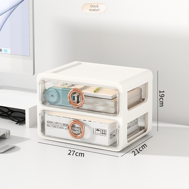 Cutie de depozitare pentru cosmetice cu sertare transparente – organizator de birou din plastic pentru machiaj și îngrijire a pielii, Yunshina, Jieyang, 2023