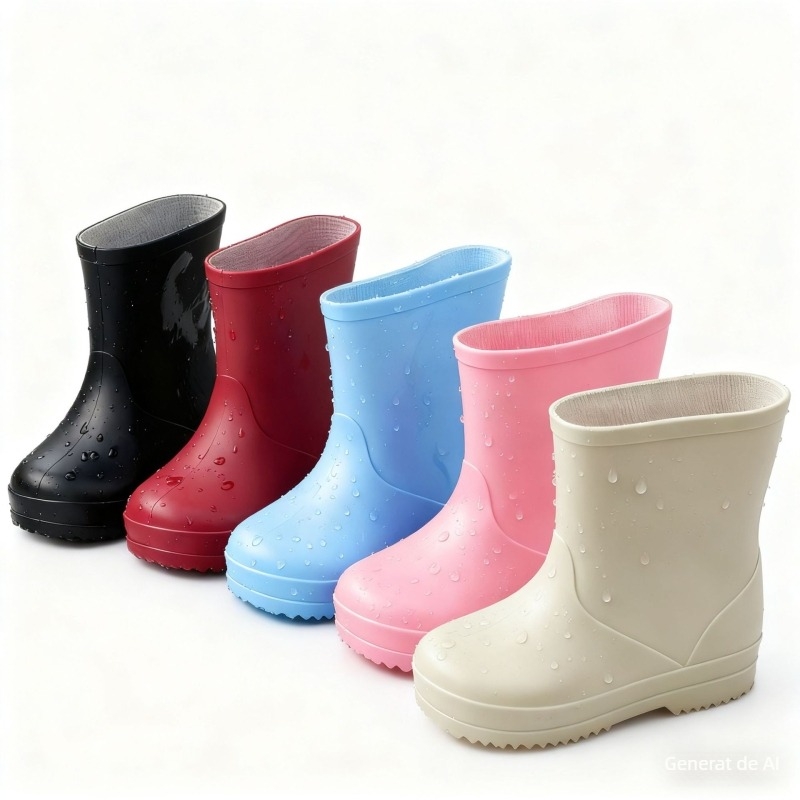 Pantofi de ploaie pentru copii, înălțime până la gambe, PVC, 1–12 ani, Jieyang Guangdong