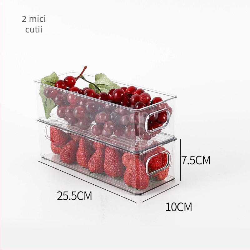 Cutie de depozitare pentru frigider pentru fructe și legume, plastic alimentar, stil simplu, organizator de bucătărie