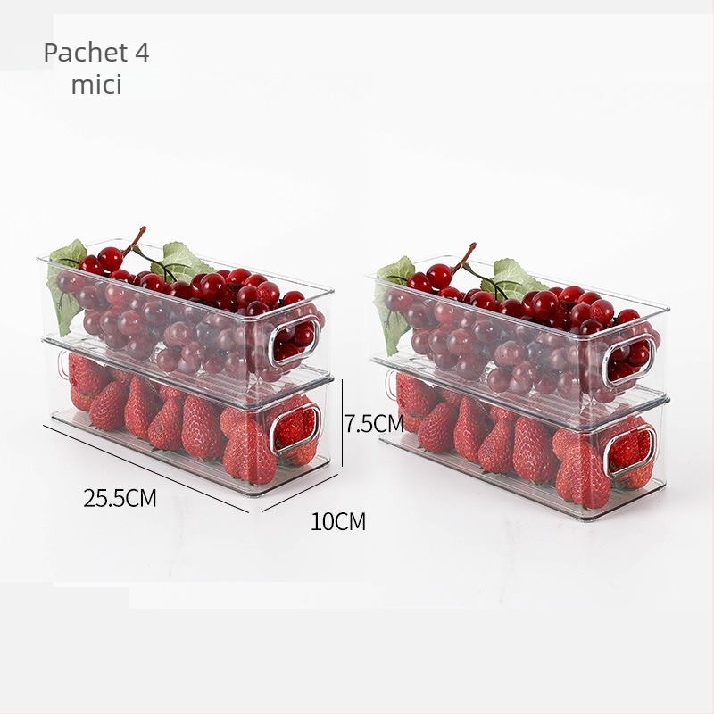 Cutie de depozitare pentru frigider pentru fructe și legume, plastic alimentar, stil simplu, organizator de bucătărie