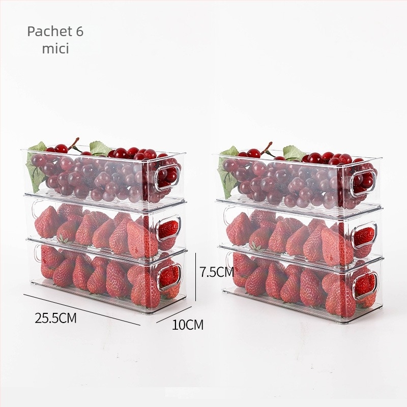 Cutie de depozitare pentru frigider pentru fructe și legume, plastic alimentar, stil simplu, organizator de bucătărie