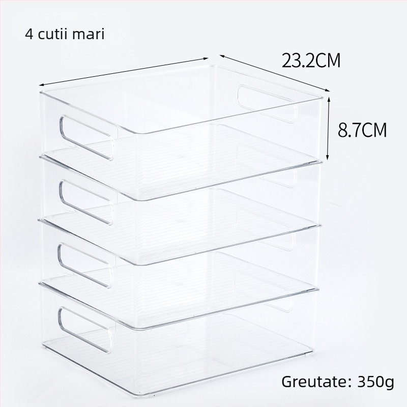 Cutie de depozitare pentru frigider pentru fructe și legume, plastic alimentar, stil simplu, organizator de bucătărie