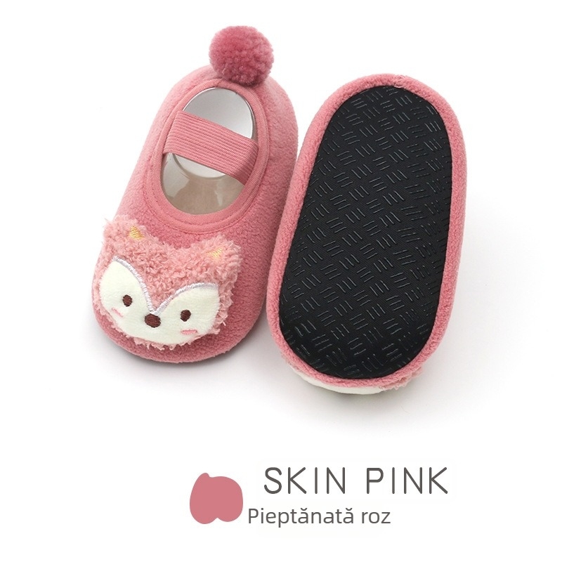 robibabi Șosete pentru podea pentru copii cu talpă antiderapantă – groase, respirante, absorbante de transpirație; compoziție: amestec nylon 80%; pentru toamnă-iarnă primăvară