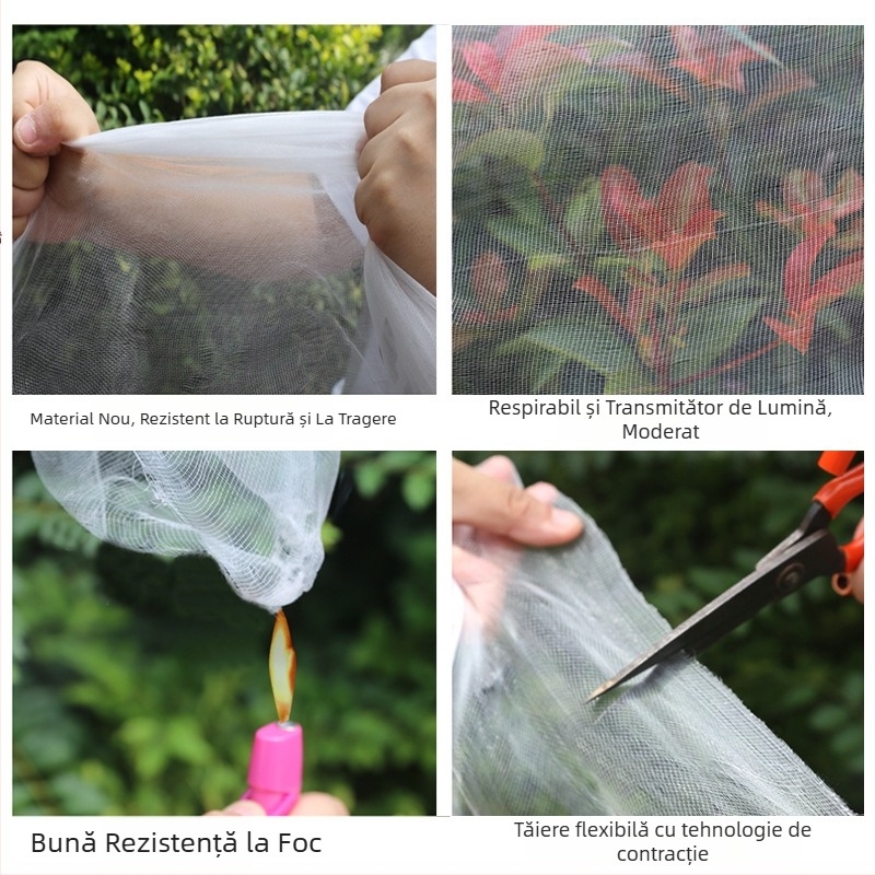 Plasă de seră pentru protecția plantelor și a păsărilor împotriva insectelor, cu întărire și reglabilă, din plastic, marca Huizhe