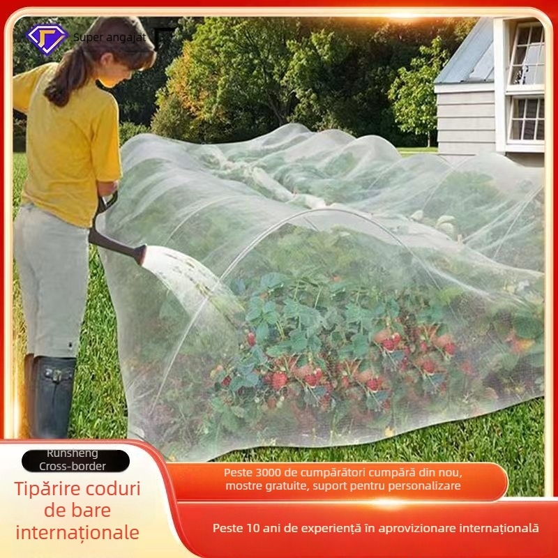Plasă anti-insecte pentru agricultură, 60 ochi, HDPE, pentru plantarea legumelor, Runsheng Garden