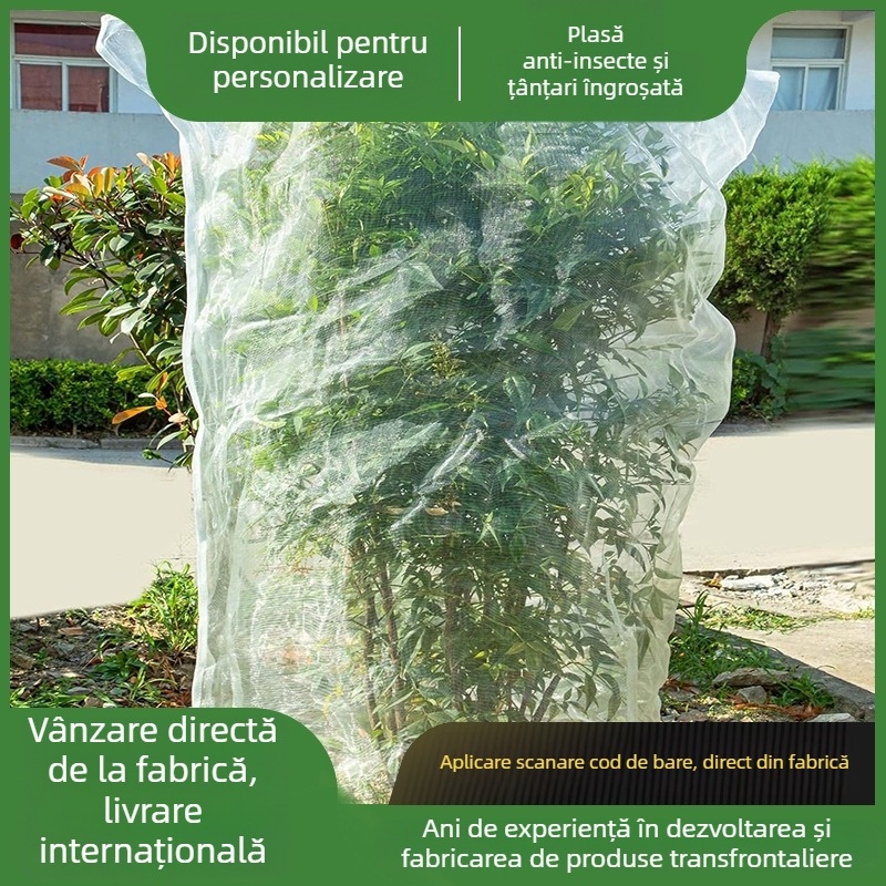 Acoperire din plasă anti-insecte, HDPE, protejează plantele de dăunători, marca Shun Xiang, licențiată etichetă privată