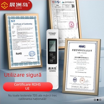 Analizator portabil de calitate a apei Morning Island A1 – pH, TDS 0–9999 ppm, conductivitate 0–9999 µS/cm, precizie 2% F.S.