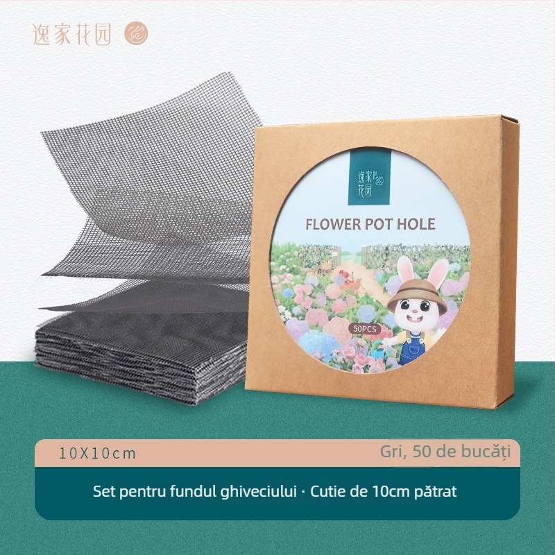 Pad decorativ pentru fundul ghivecelor cu plasă, poliester, protecție împotriva scurgerilor de pământ, Plant xun