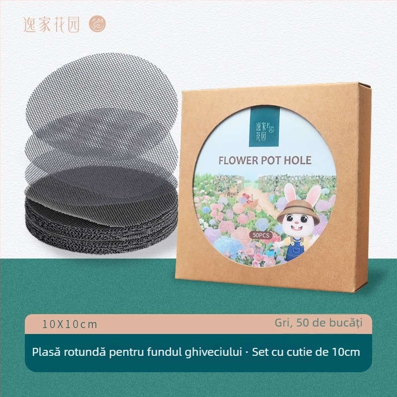 Pad decorativ pentru fundul ghivecelor cu plasă, poliester, protecție împotriva scurgerilor de pământ, Plant xun