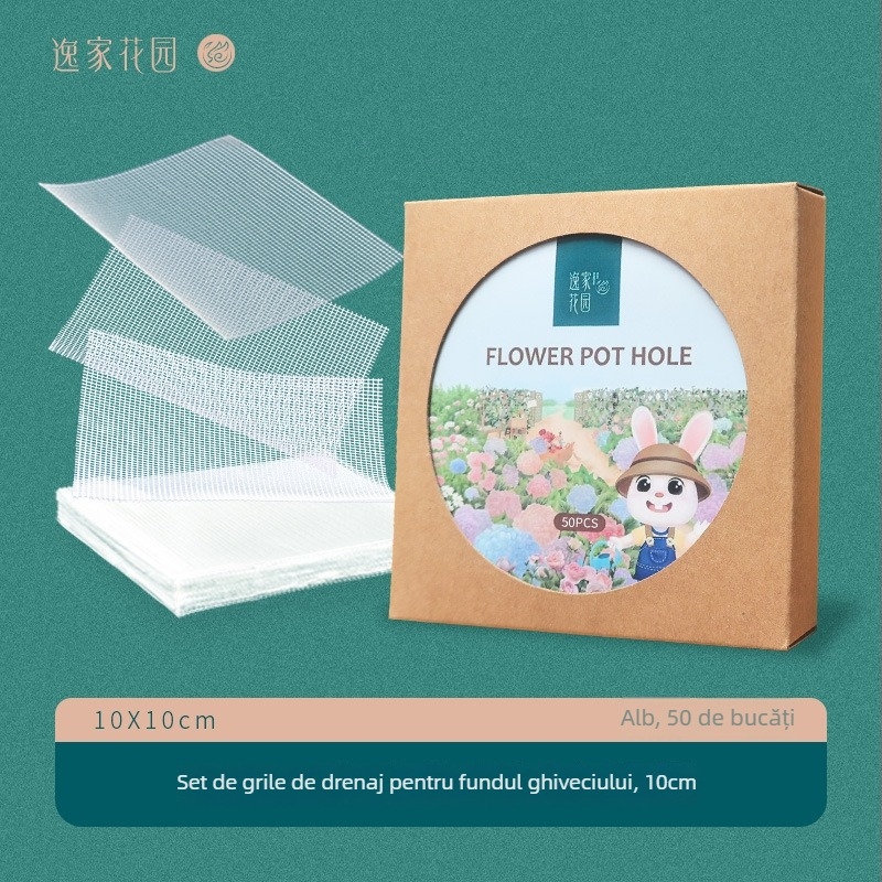 Pad decorativ pentru fundul ghivecelor cu plasă, poliester, protecție împotriva scurgerilor de pământ, Plant xun
