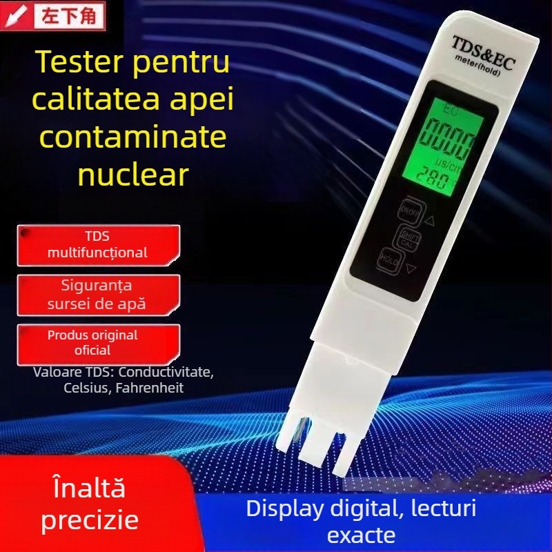 Five man Analizator portabil de calitate a apei – Trei în unu: temperatură, conductivitate (EC) și TDS – Model 1
