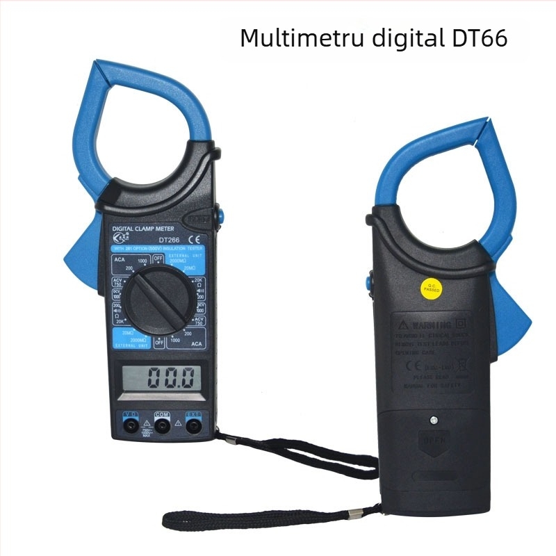 Multimetru cu clemă digitală, tip 266, precizie înaltă, auto-range, deschidere clemă 50 mm, măsurare tensiune până la 1000 V, curent până la 1000 A, rezistență 0–20 kΩ