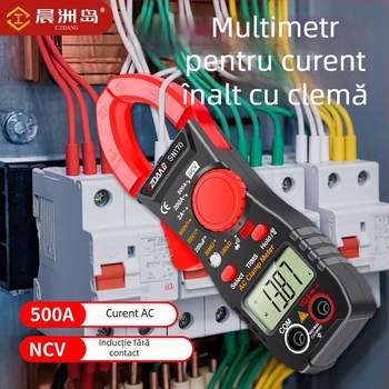CZDANG Multimetru cu clemă de înaltă precizie, portabil, pentru întreținere electrică, afișaj digital
