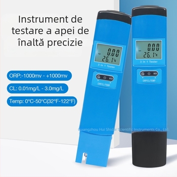 Analizor de calitate a apei – ORP, clor și temperatură (trei în unu) pentru acvarii, piscine și apă de robinet