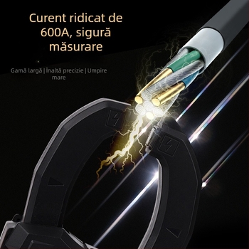 Ampermetru cu clemă, gamă 600 A, afișaj 1999 valori, certificat CE/FCC