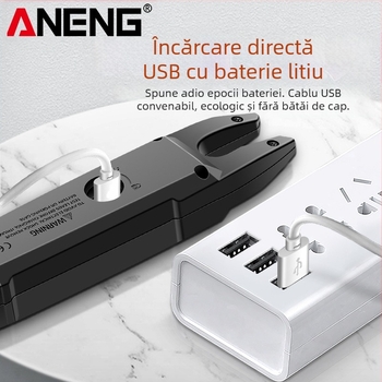 Pină ampermetrică în formă de U cu afișaj digital, identificare inteligentă, multifuncțională, înaltă precizie, măsurare AC/DC cu încărcare directă a bateriei Li-ion