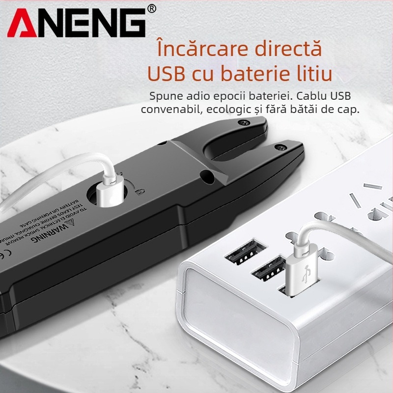 Pină ampermetrică în formă de U cu afișaj digital, identificare inteligentă, multifuncțională, înaltă precizie, măsurare AC/DC cu încărcare directă a bateriei Li-ion