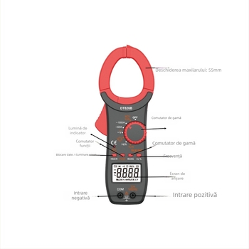 Ampermetru cu clemă 826B6000, digital inteligent, interval automat, măsurare temperatură, 1000 A