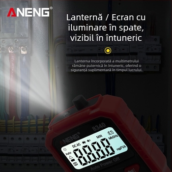 ANENG multimetru digital cu interval automat, precizie înaltă, protecție împotriva arderii, design compact de buzunar, pentru uz casnic