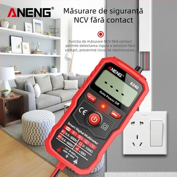 ANENG multimetru digital cu interval automat, precizie înaltă, protecție împotriva arderii, design compact de buzunar, pentru uz casnic
