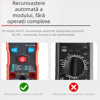 Multimetru digital cu gamă automată, măsurător de capacitate de înaltă precizie, compact