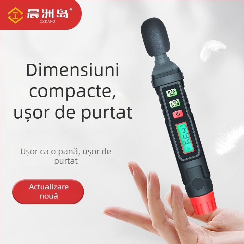Măsurător digital de zgomot HT-64 – intervalul 30–130 dB; precizie ±1.5 dB (1 kHz), ±5 dB (8 kHz); rezoluție 1 dB