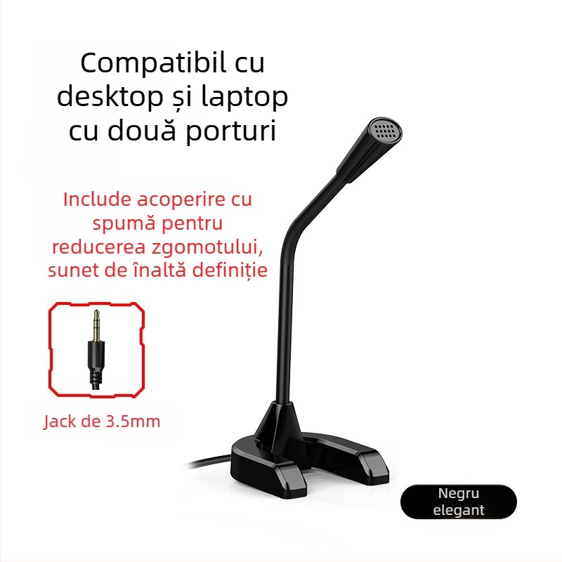 Amoi G8 Microfon USB condensator pentru computer, streaming live și karaoke – 20Hz-20kHz, SNR ≥95dB, Plug-and-Play, Alimentare USB 5V