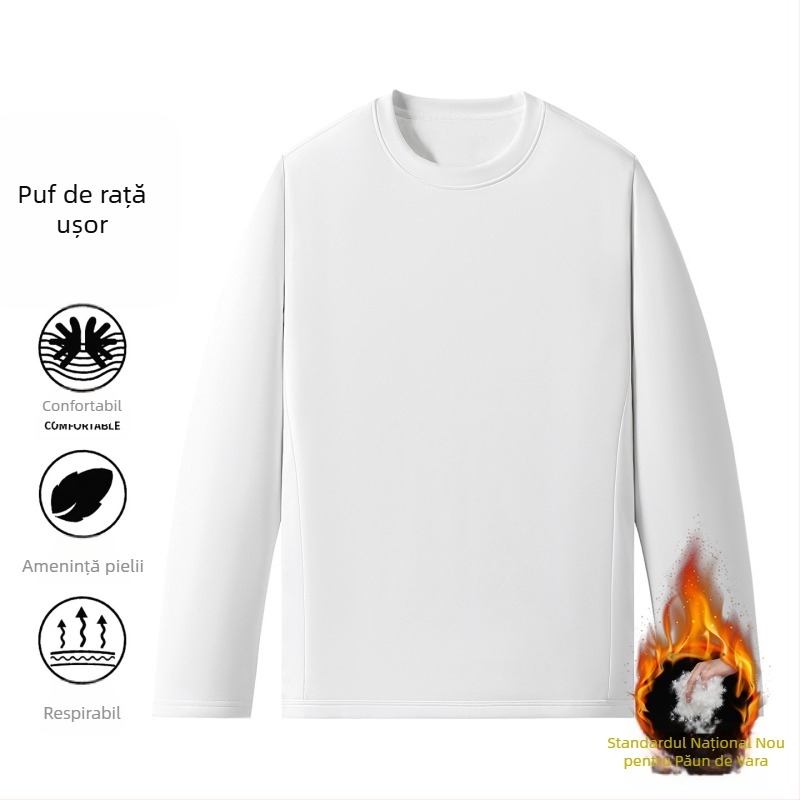 Geacă de puf, croială lejeră, guler fără guler, fără glugă, umplutură: puf de gâscă alb 86–90%