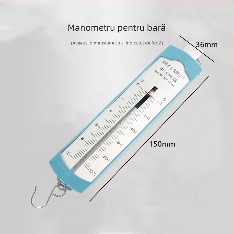 Dinamometru cu arc de 5N cu cârlig metalic – instrument educațional de mecanică pentru învățământul primar și gimnazial