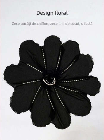 Fustă de balet pentru femei, fustă din chiffon în straturi cu design petale, cod YL2534 (material: fibră chimică; compoziție: poliester; conținut: 100%)