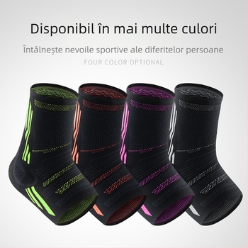 Protecție pentru gleznă respirabilă cu strat antiderapant din silicon — nailon-spandex-guma, pentru baschet și alte sporturi