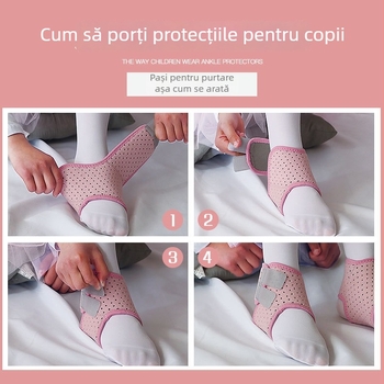 Protector de gleznă pentru copii, material Spandex OK, pentru dans, ciclism, role și alergare; certificat CE