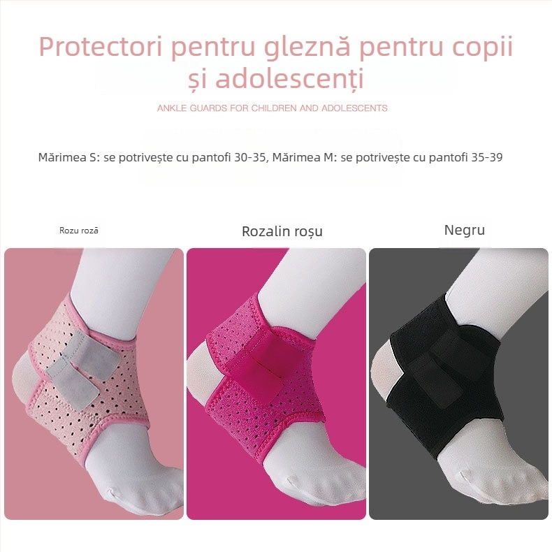 Protector de gleznă pentru copii, material Spandex OK, pentru dans, ciclism, role și alergare; certificat CE