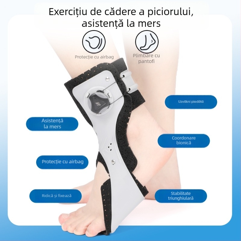 Protecție pentru gleznă cu airbag, potrivire universală, suport reglabil, corp din plastic, marcă Aulex/Ares