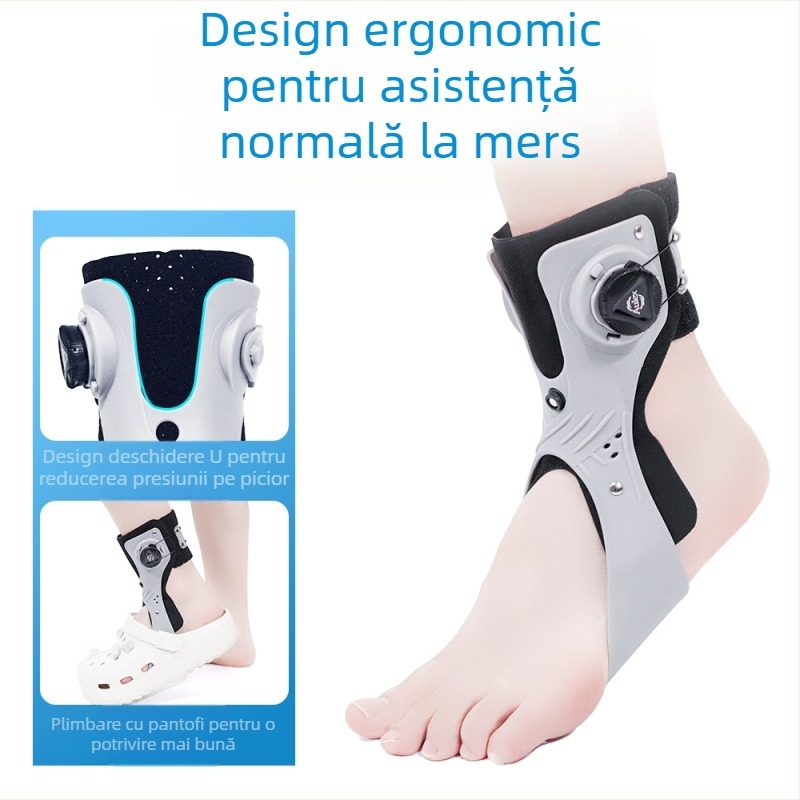 Protecție pentru gleznă cu airbag, potrivire universală, suport reglabil, corp din plastic, marcă Aulex/Ares