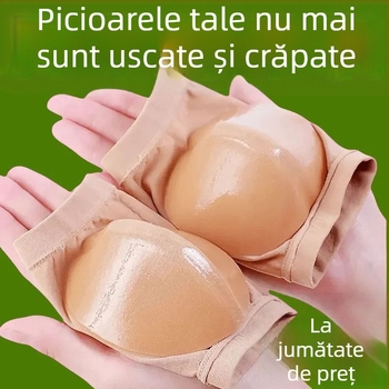 Șosete pentru călcâie crăpată – unisex îngrijire a picioarelor (pentru toate anotimpurile, gel de silicon, ioni negativi, hidratare)