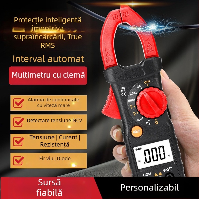 Multimetru digital cu clemă 3266L, gamă automată, multifuncțional, afișaj 1999 valori