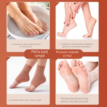 Șosete de protecție a călcâiului din bumbac cu gel de silicon, pentru toate sezoanele, din colecția Foot product collection.