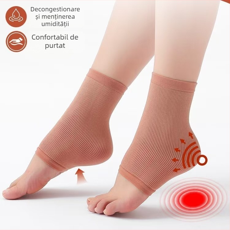 Șosete de protecție a călcâiului din bumbac cu gel de silicon, pentru toate sezoanele, din colecția Foot product collection.