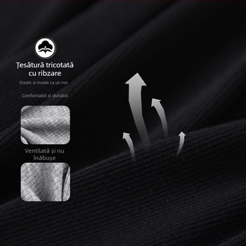 Tricou pentru femei cu guler rotund, mâneci lungi, croială slim, viscoză, model color-blocking (Viscoză; Color-blocking; Guler rotund; Mâneci lungi; Croială slim)