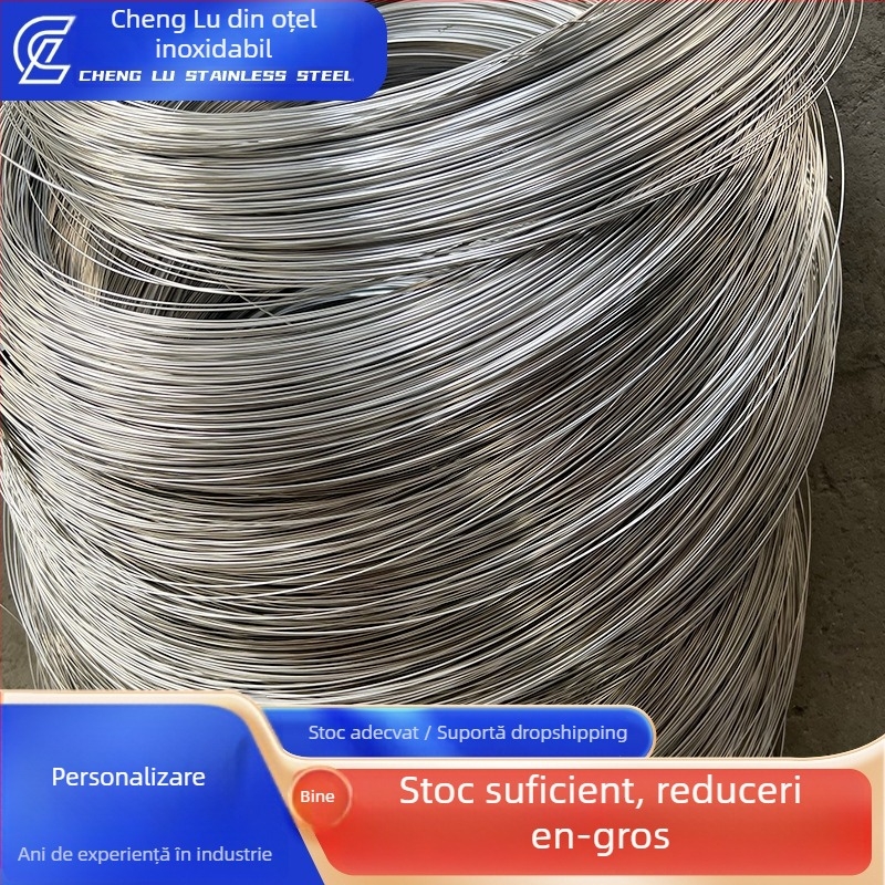 Oțel inoxidabil 304, sârmă moale (annealată), suprafață lucioasă, personalizabil, neprocesabil