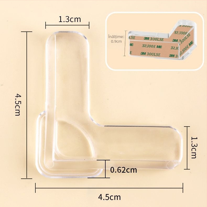 Protector de colț anti-coliziune pentru ferestre cu deschidere spre interior, cadru din aluminiu Broken-Bridge, unghi drept, pernă moale de protecție, 1 buc