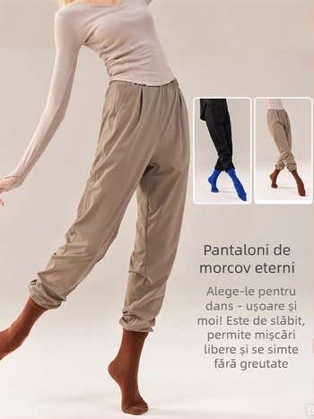 Pantaloni de dans pentru dans modern, îmbrăcăminte sport, țesătură din poliester 100% cu căptușeală poliester, potriviți pentru reprezentații pe scenă, dramă și dans latino