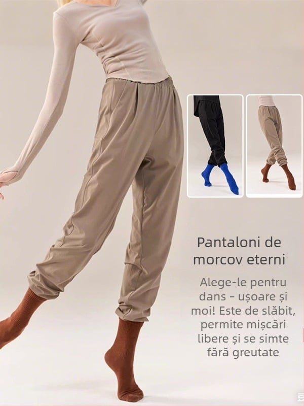 Pantaloni de dans pentru dans modern, îmbrăcăminte sport, țesătură din poliester 100% cu căptușeală poliester, potriviți pentru reprezentații pe scenă, dramă și dans latino