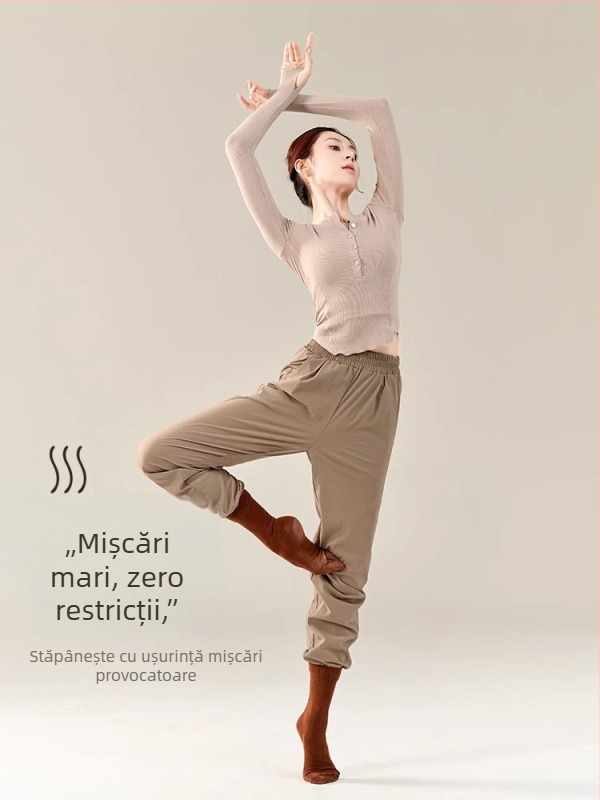 Pantaloni de dans pentru dans modern, îmbrăcăminte sport, țesătură din poliester 100% cu căptușeală poliester, potriviți pentru reprezentații pe scenă, dramă și dans latino