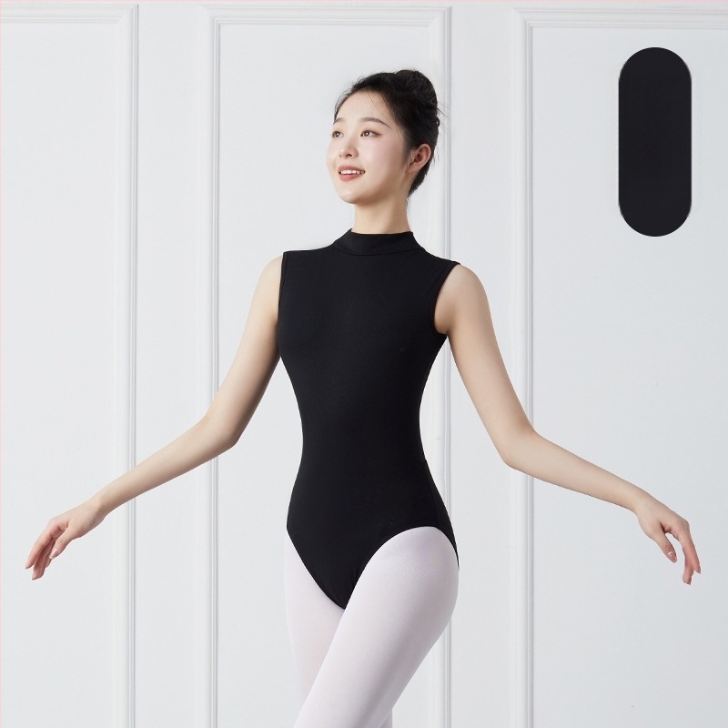 Body balet pentru femei adulte, fără mâneci, spate decupat, din bumbac 90%, toate sezoanele, pentru balet, dans modern și reprezentații pe scenă