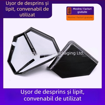 Protectii pentru colturi din carton si plastic, trei în unu, cu bază adezivă, fără bandă, pentru transportul mărfurilor