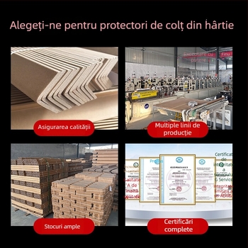 Protector de colț în formă de L din hârtie, hârtie Kraft, tehnologie pentru colțuri din hârtie, logo Brown Shuo imprimat
