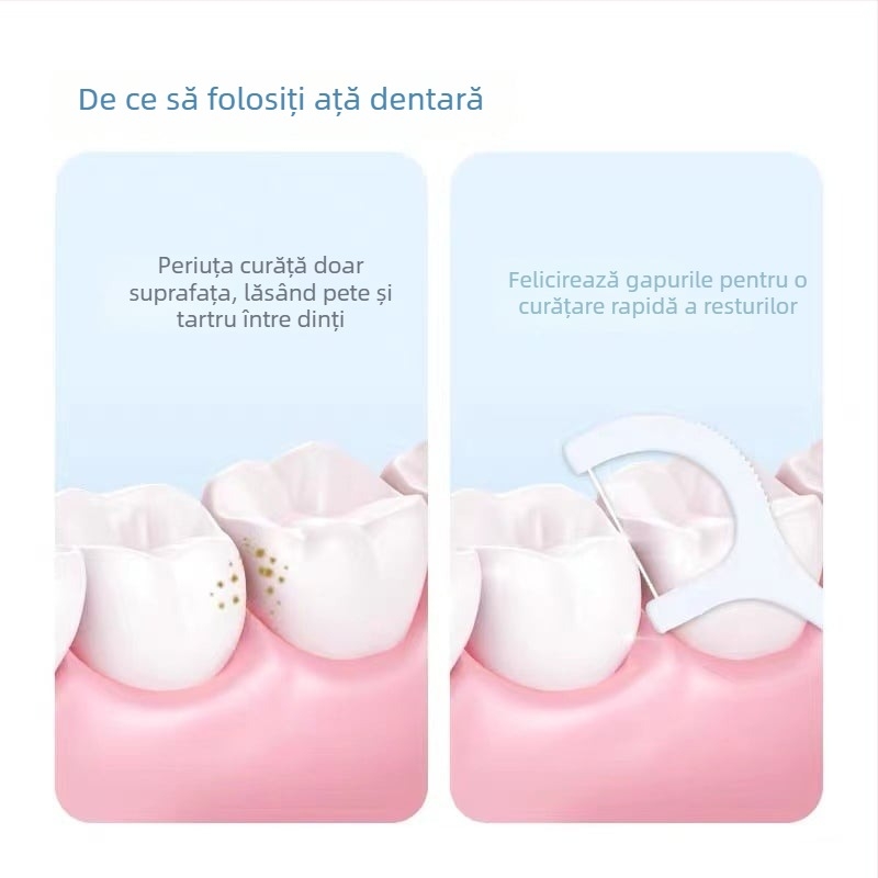 Small Bamboo bețișoare dentare din plastic, de unică folosință, 50–80 buc./pachet, familie