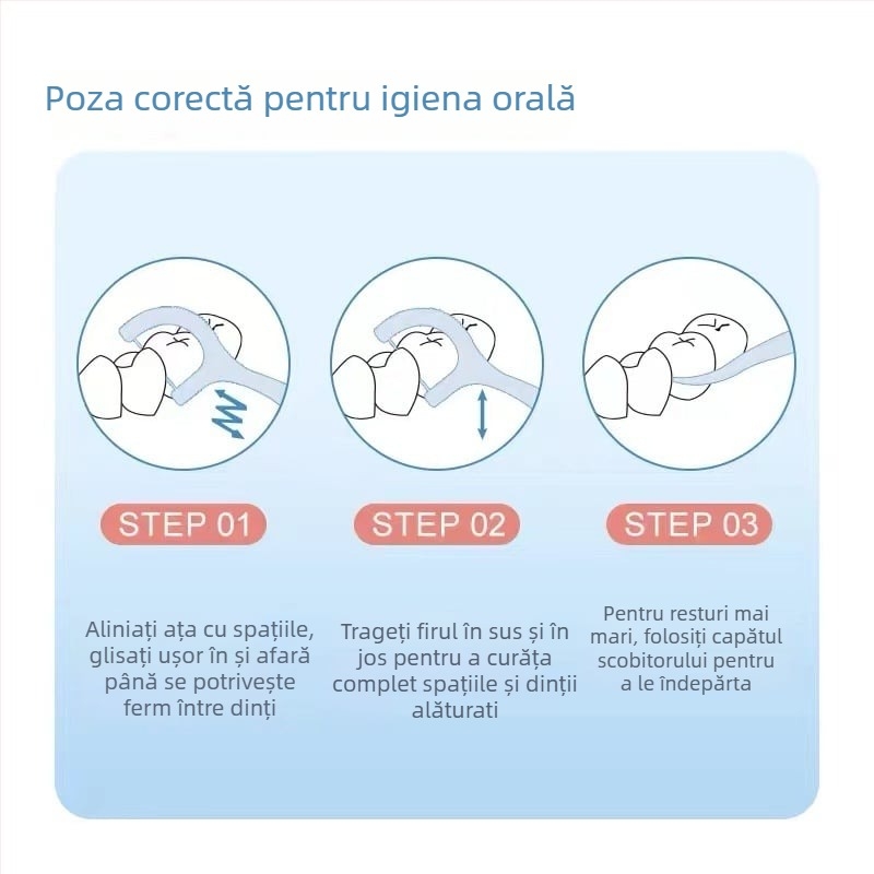 Small Bamboo bețișoare dentare din plastic, de unică folosință, 50–80 buc./pachet, familie